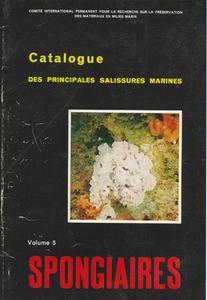 CATALOGUE DES PRINCIPALES SALISSURES MARINES - VOL. 5 - SPONGIAIRES Sarà M. (ouvrage collectif)  1974
