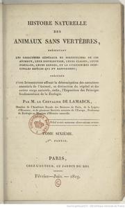 HISTOIRE NATURELLE DES ANIMAUX SANS VERTEBRES, Tome VI de Lamarck J.B.  1819