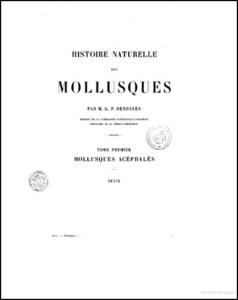HISTOIRE NATURELLE DES MOLLUSQUES Deshayes G.P.  1844