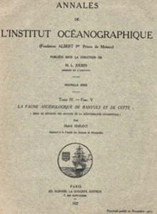 LA FAUNE ASCIDIOLOGIQUE DE BANYULS ET DE CETTE, essai de révision des ascidies de la Méditerranée occidentale Harant H.  1927