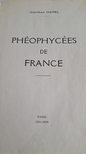 PHEOPHYCEES DE FRANCE Hamel G.  1939