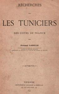 RECHERCHE SUR LES TUNICIERS DES COTES DE FRANCE Lahille F.  1890