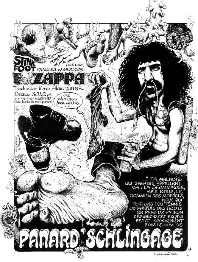 <p>Comme Bruno cite Franck Zappa, on se rend compte que le hasard est parfois une drôle de chose rigolote. Voila une planche de BD en hommage à Zap...